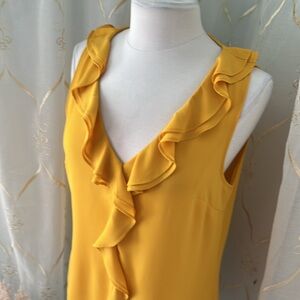 WHBM Sleeveless Ruffled Blouse